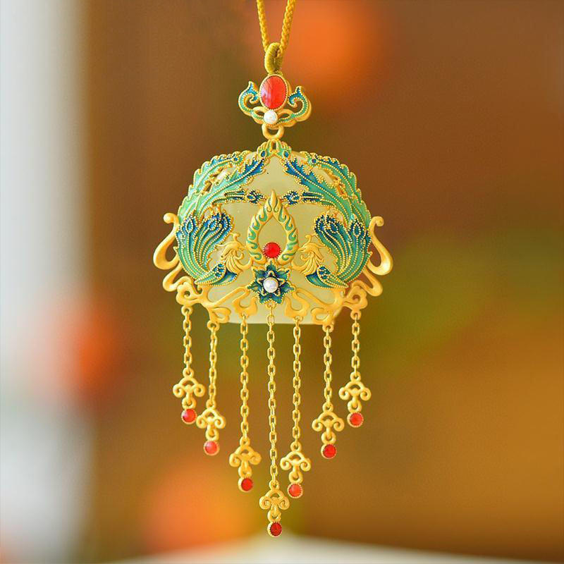 Bar Cart Gold - ทองโบราณงานฝีมือธรรมชาติ Chalcedony เคลือบ Porcelain Phoenix South