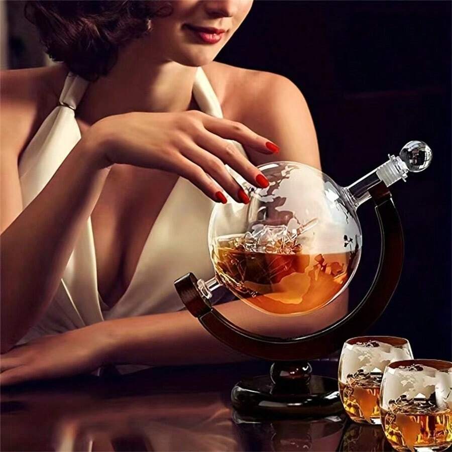 Decanter Globe Set - ชุดขวดเหล้าทรงกลม 1 ชิ้น/3 ชิ้น, ขวดเหล้าวิสกี้ทรงกลม, ขวดเหล้า,