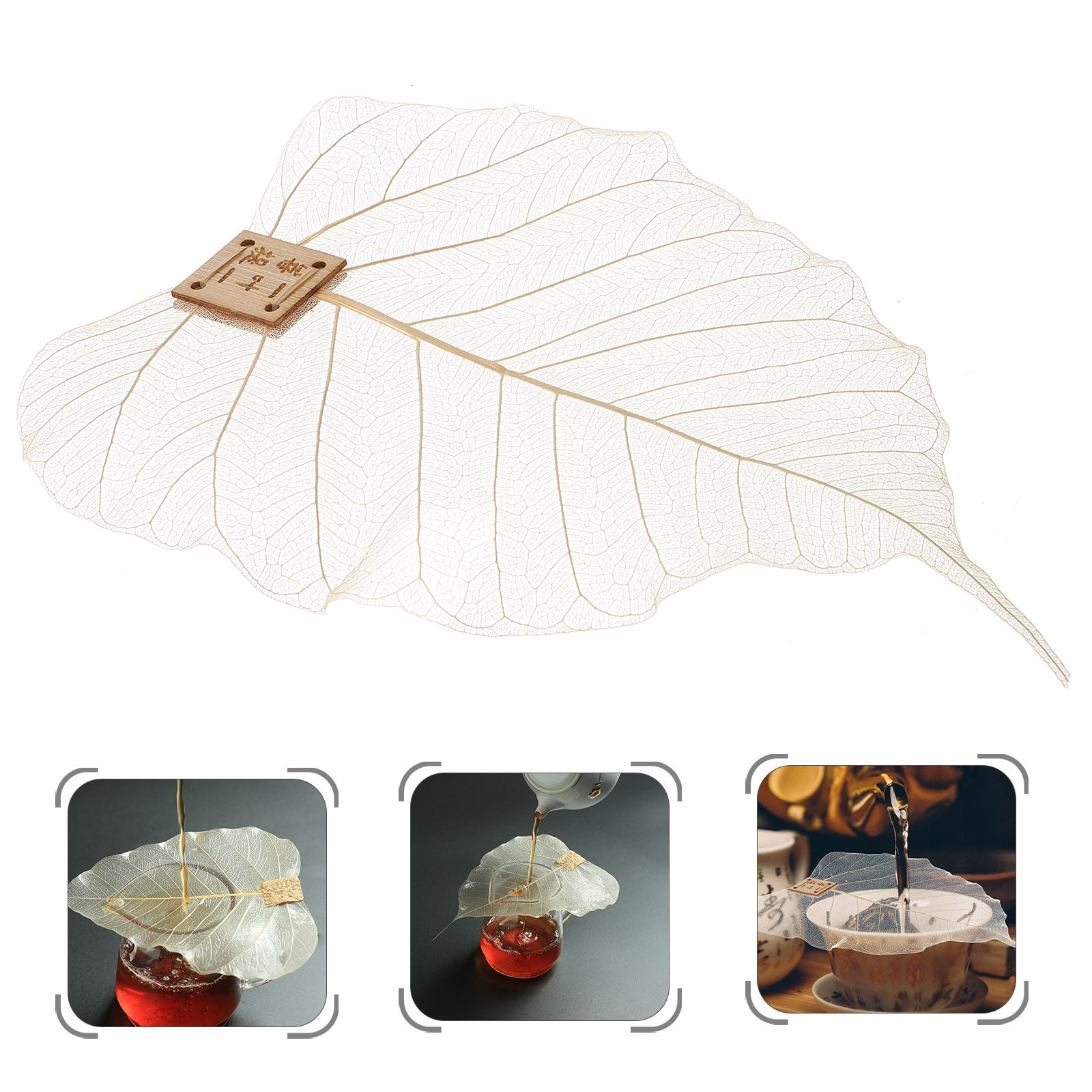 Home Bar Supplies - ที่กรองใบชา รูปทรงใบไม้ ตาข่ายละเอียด ทำจากพลาสติก สำหรับใช้ในบ้าน สำนักงาน