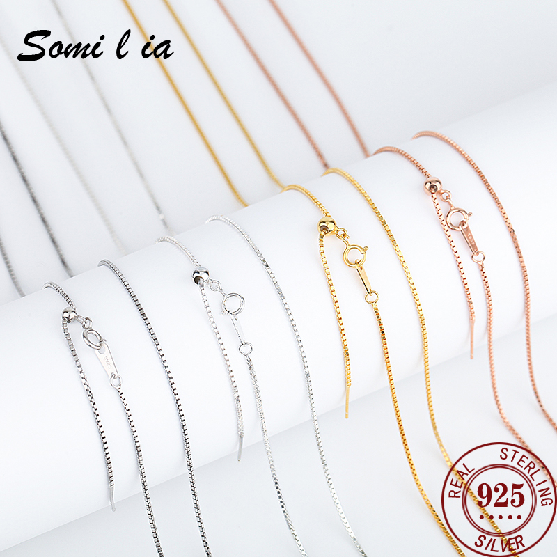 Bar Cart Gold - สร้อยคอเงินแท้ 925 SOMILIA แบบโซ่กล่อง สร้อยคอแบบโชคเกอร์ เครื่องประดับ
