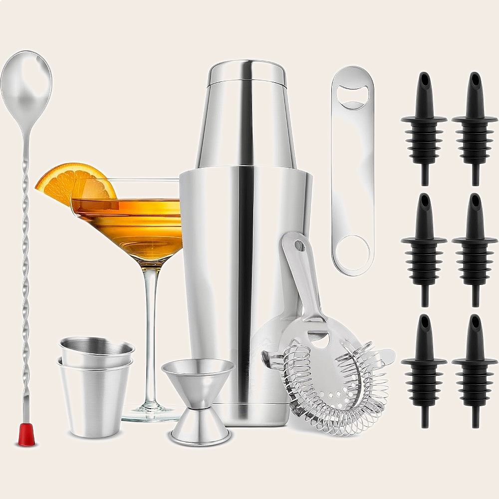 ชุดเชคเกอร์ค็อกเทลสแตนเลส 15 ช - Cocktail Recipe Book บทวิจารณ์และราคา