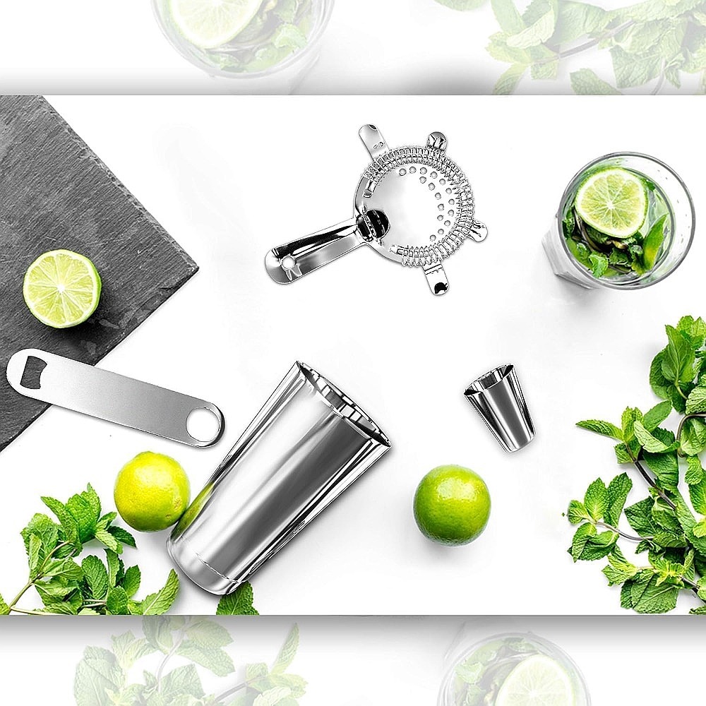 ชุดเชคเกอร์ค็อกเทลสแตนเลส 15 ช - Cocktail Recipe Book บทวิจารณ์และราคา